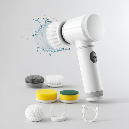 Electric Cleaning Brush | Rechargable | 4 brushes inc